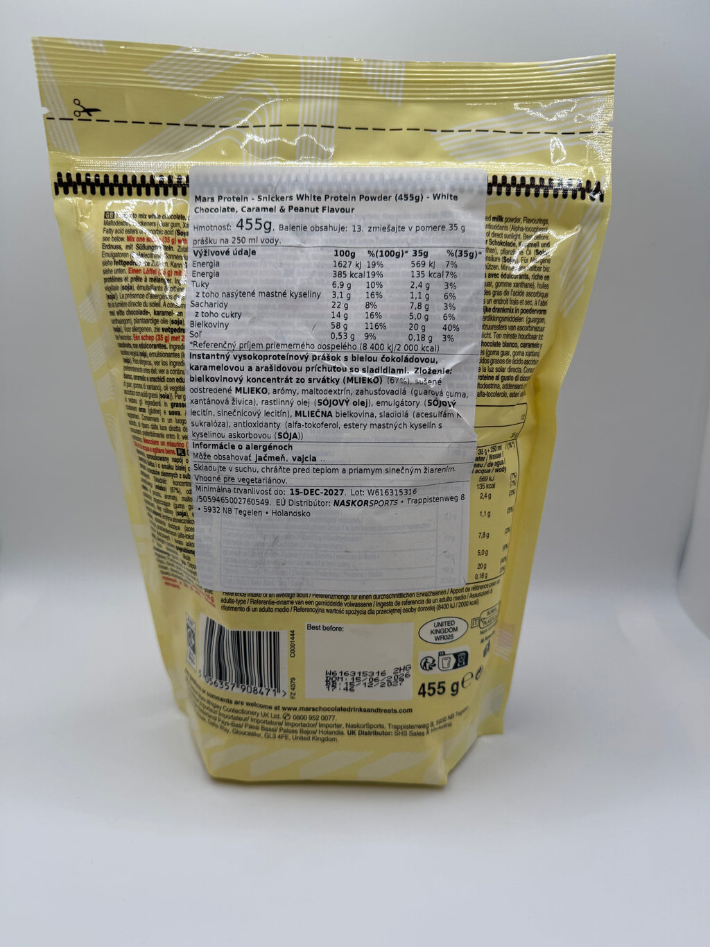 Snickers White HI Protein Whey 455g